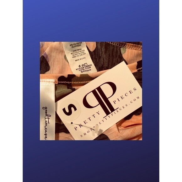 PRETTY PIECES Lagreta Leopard Spots MAXI Dress, CORAL/MULTI, Size Small, NWT - Picture 3 of 10